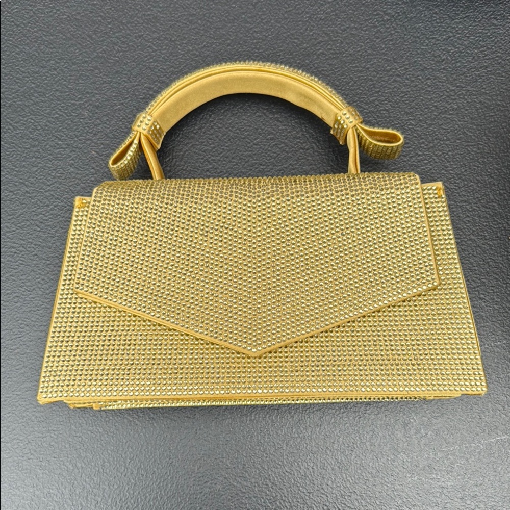 Zara Elegant Gold Handbag